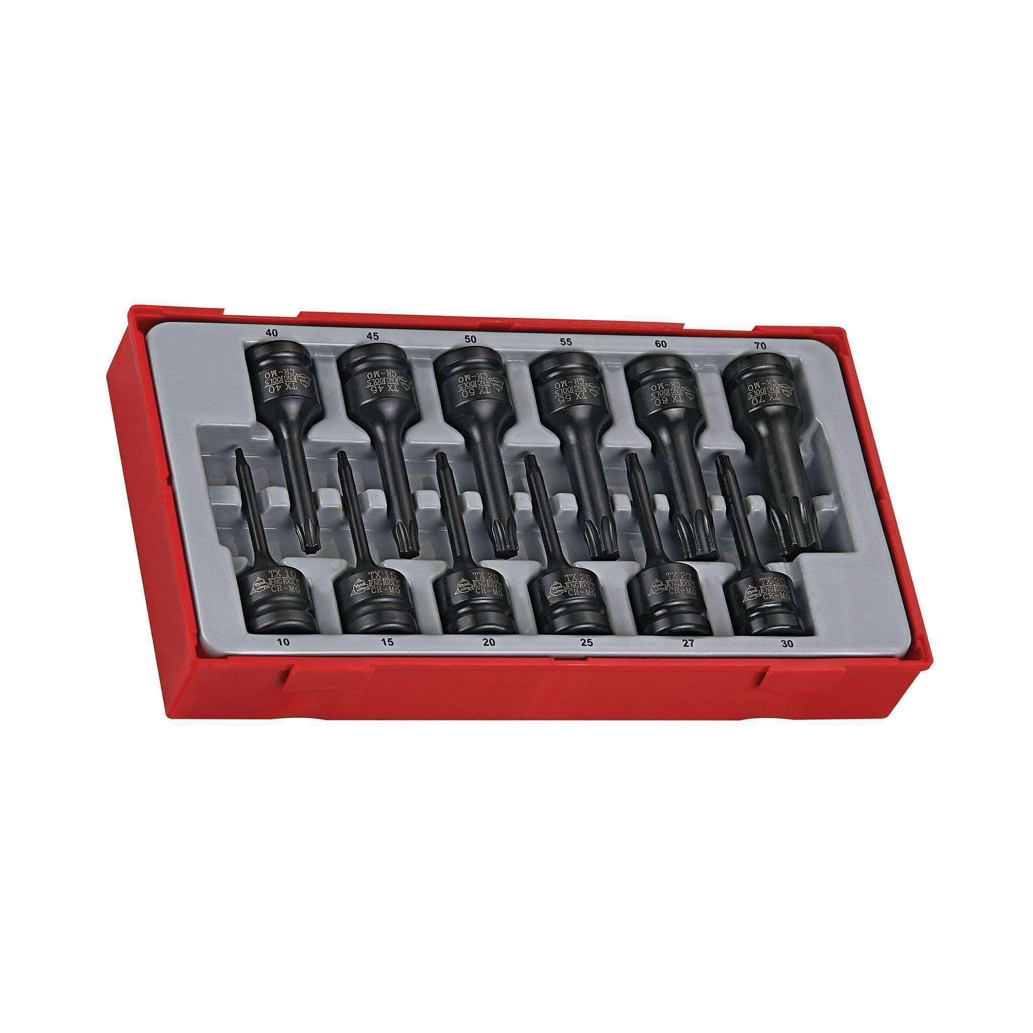 Teng Tools �C 12 Piece 1/2 inch Drive Impact TX Bit Socket Set �C TEN-O-TT9212TX