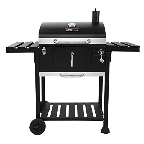 24�� Charcoal Grill Outdoor Smoker with Side Tables Backyard Griller