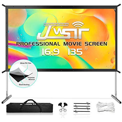 3 Layers 135 inch 4K HD 16:9 Outdoor/Indoor Projector Screen with Carry Bag