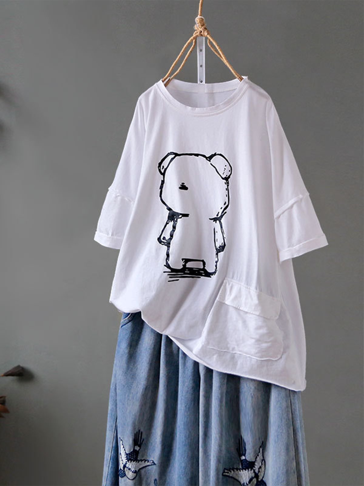 Casual Round Neck Short Sleeve Shirts