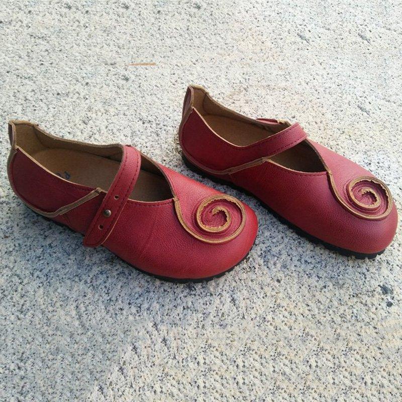 Vintage PU Leather Loafers