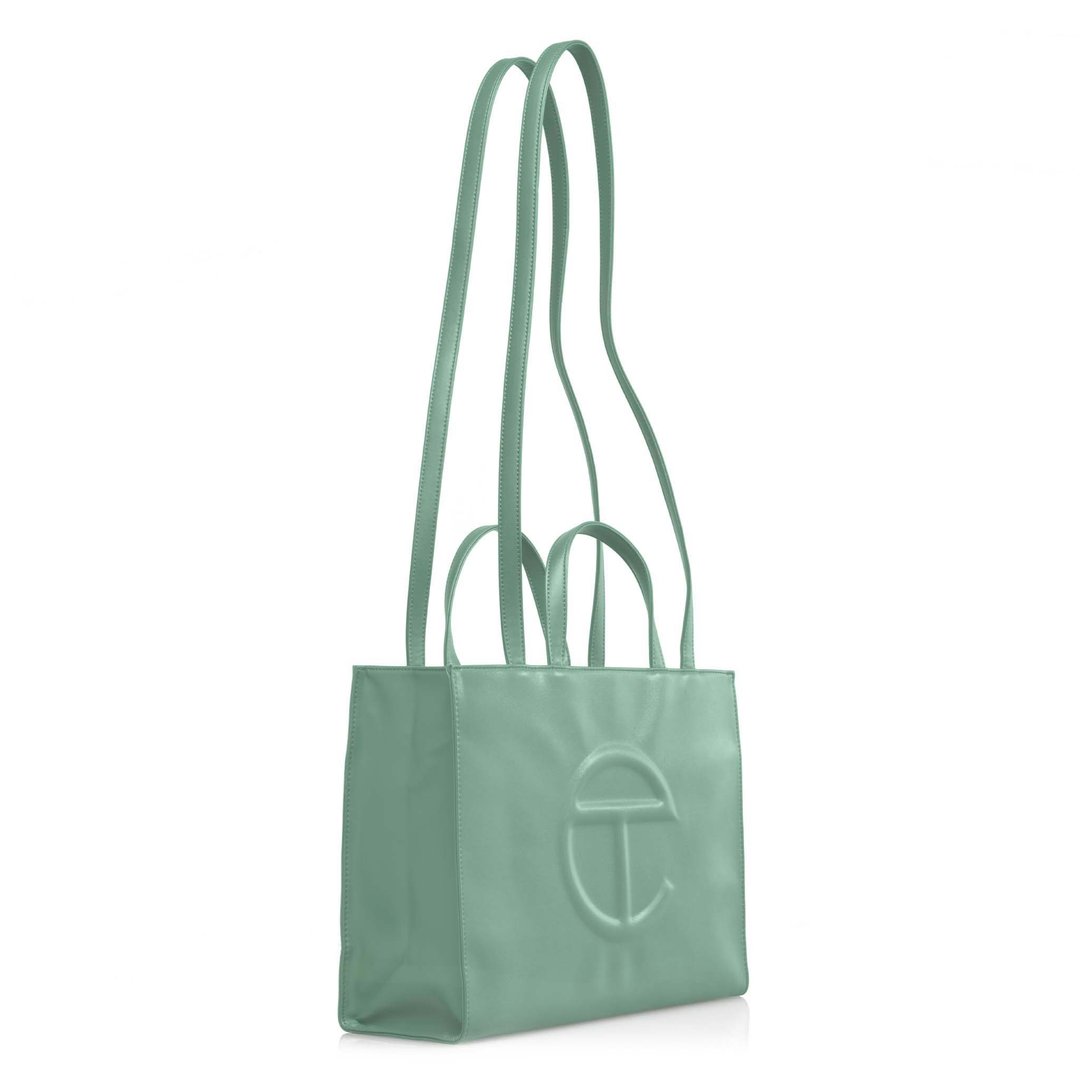 Medium Sage Shopping Bag