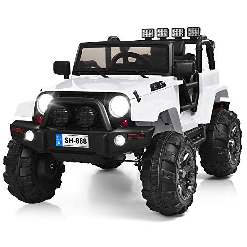 12V Battery Powered Electric Ride On Car | White