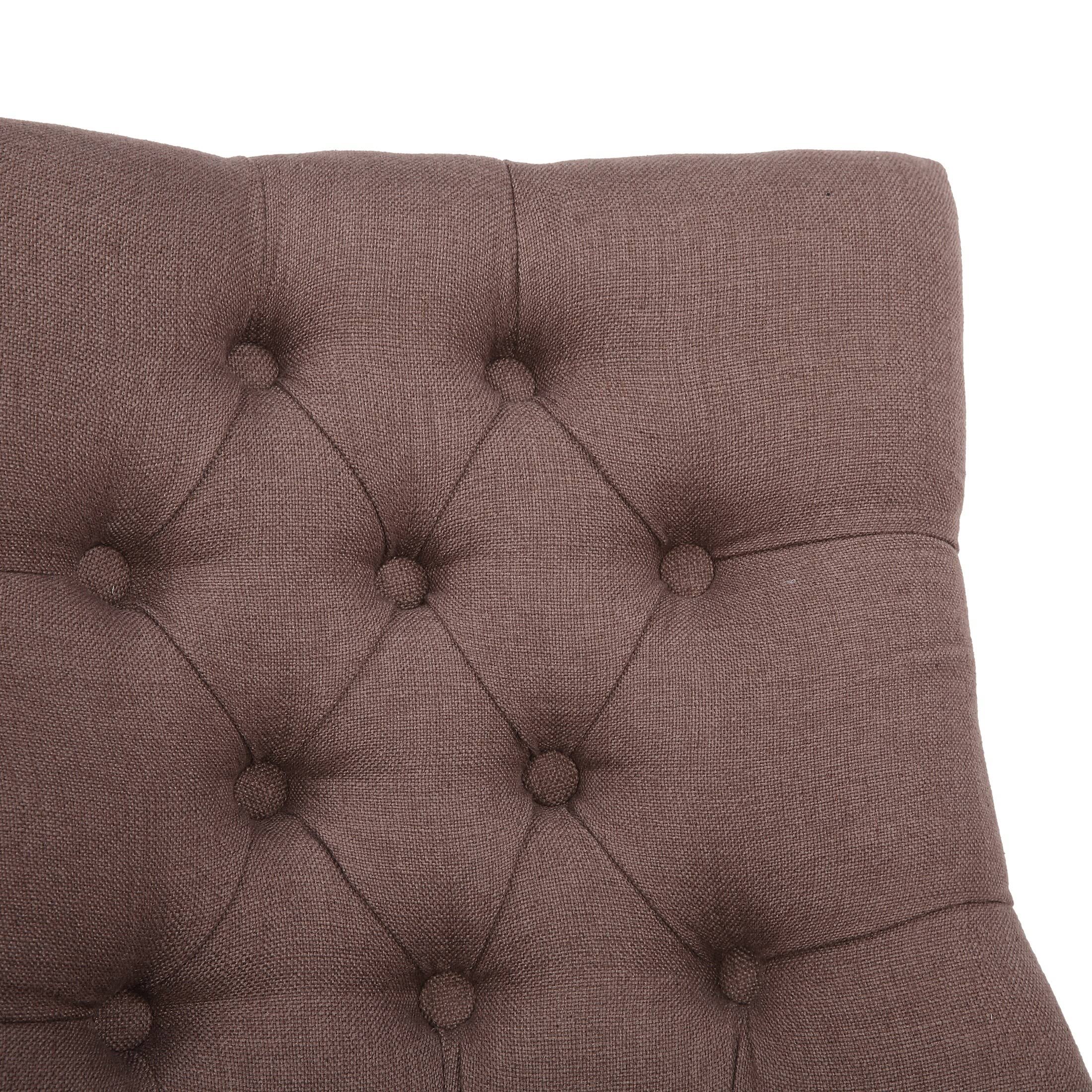 Upholstered Wingback Button Tufted Dining Chair, Set of 2 - Gray