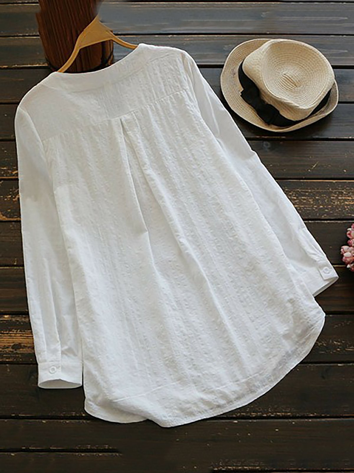 Casual Shawl Collar Shift Casual Dress