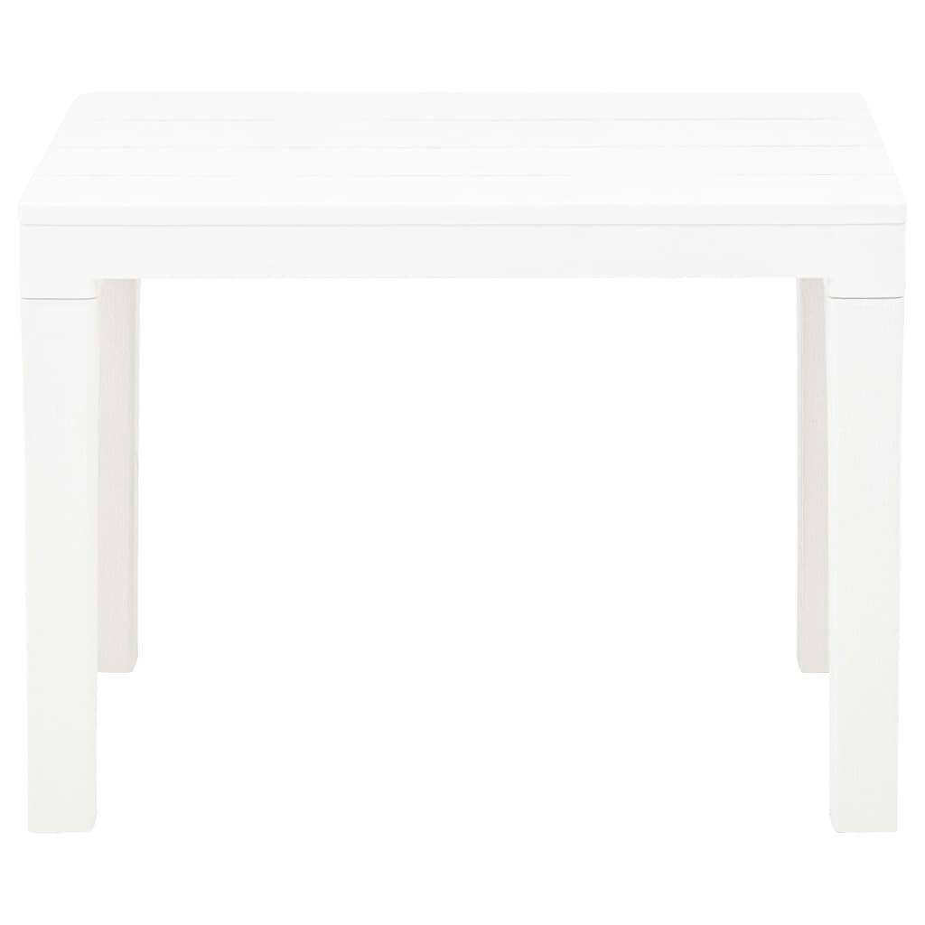 vidaXL Garden Benches 2 Pcs White Plastic