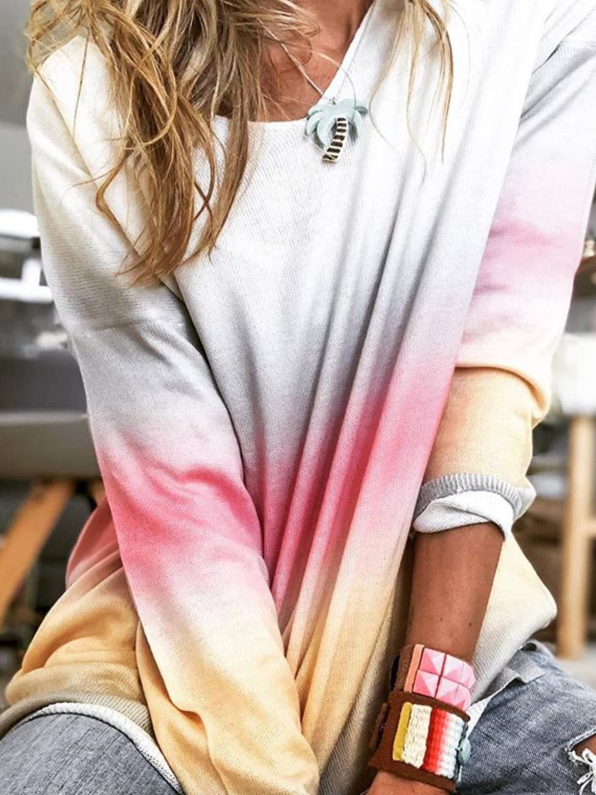 Casual Cotton Crew Neck Long Sleeve Shirts & Tops