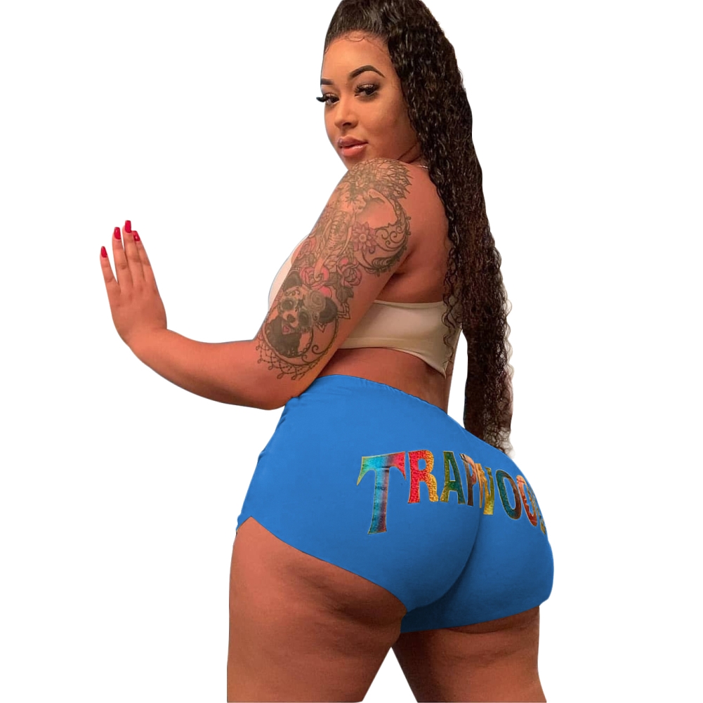 Sexy Fitness Print Jogger Shorts