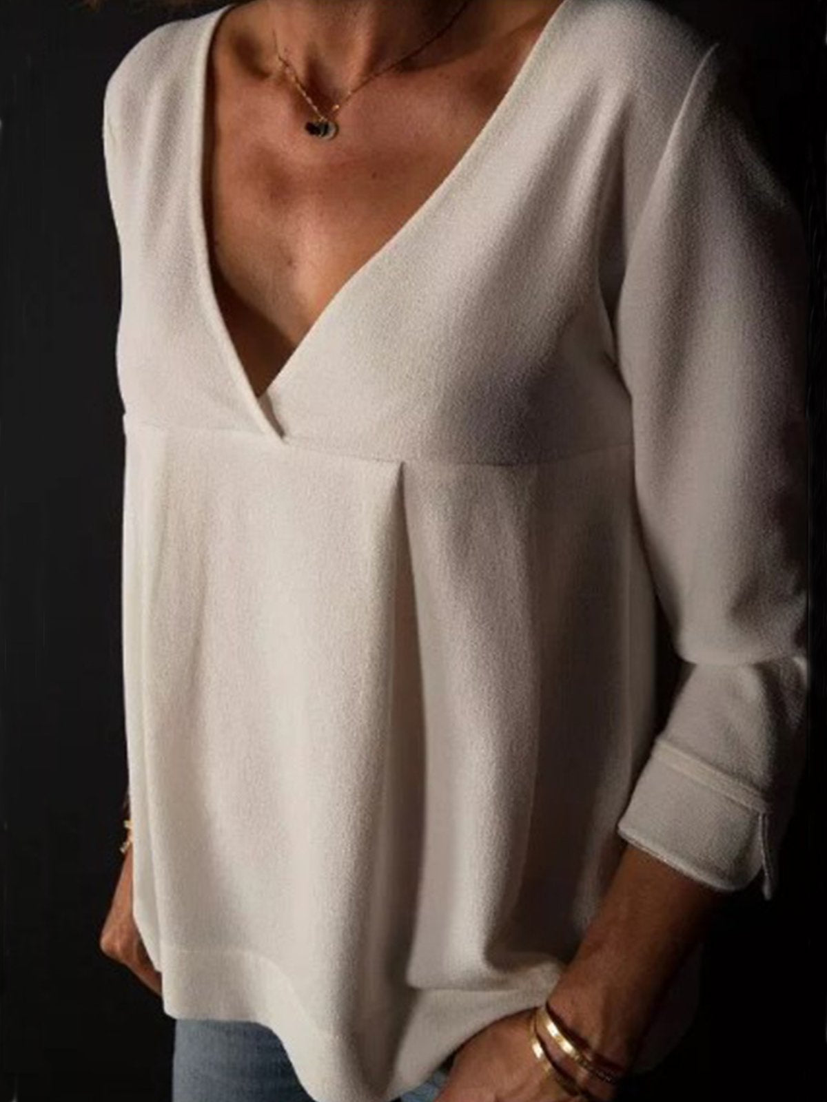 Casual V Neck Shirts & Tops