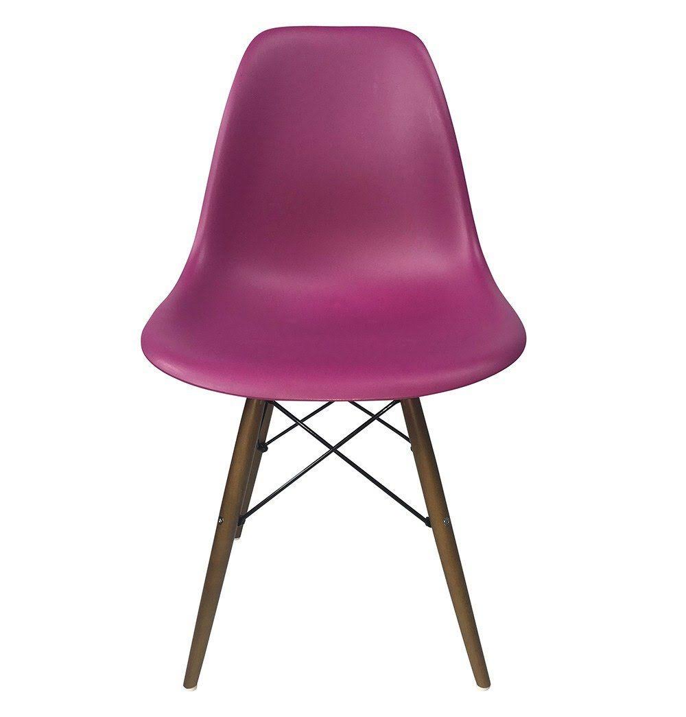 Eiffel Chair - Wooden Legs - light-green-pp, Dark Walnut