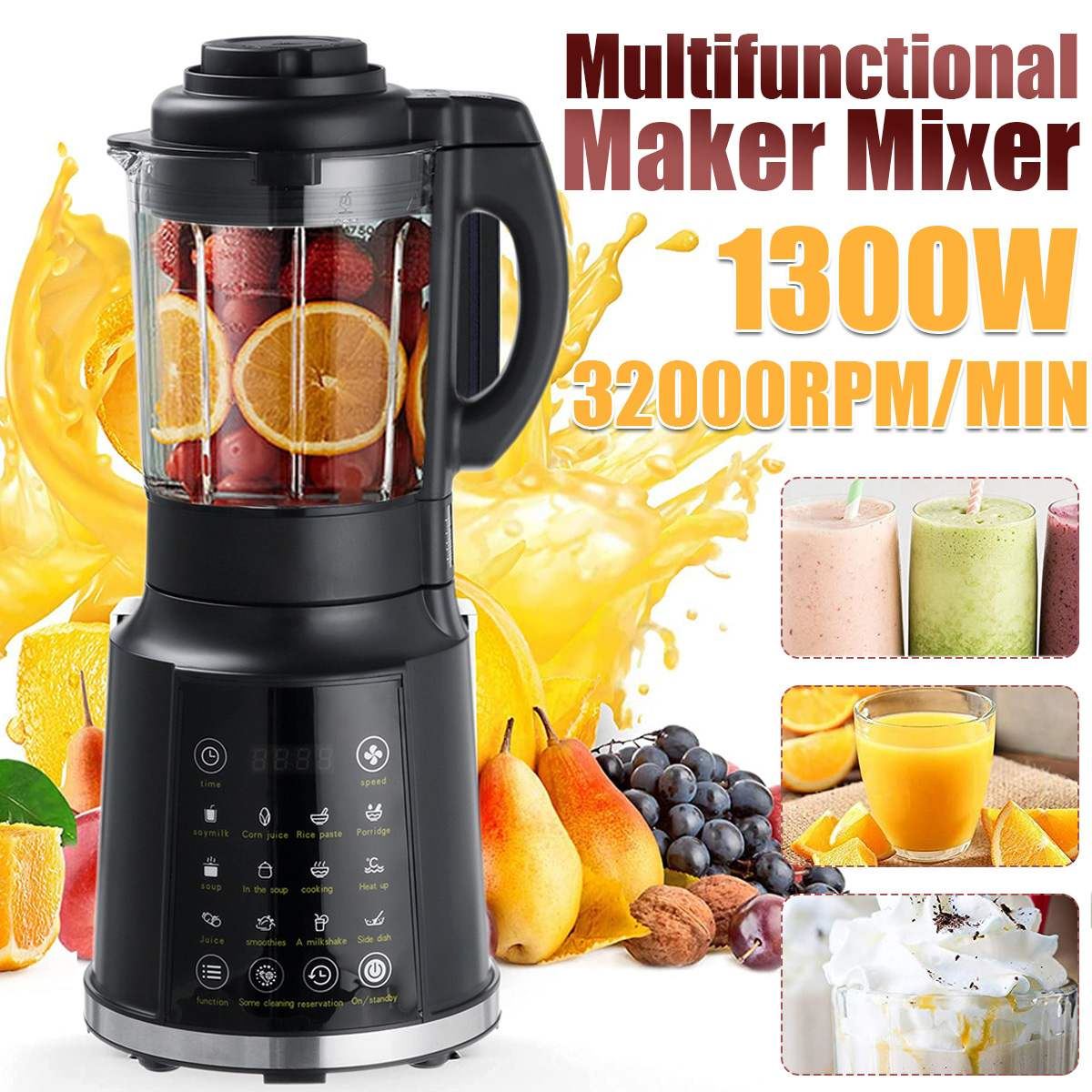 110V Automatic Blender Mixer Cytoderm Breaking Machine Heating Multi-Function Food Processors