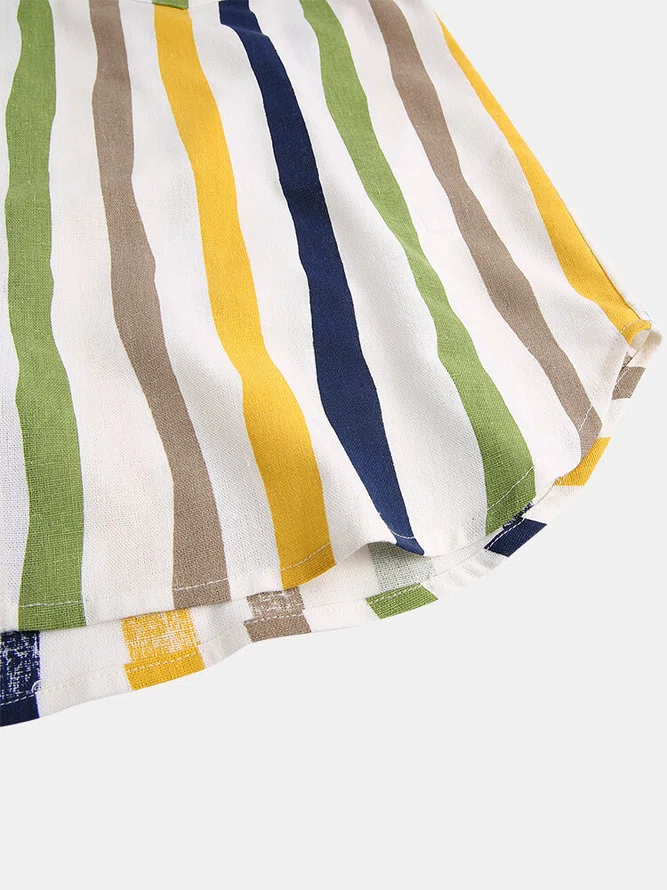 Men's Linen Shirt Collar Casual Shirts