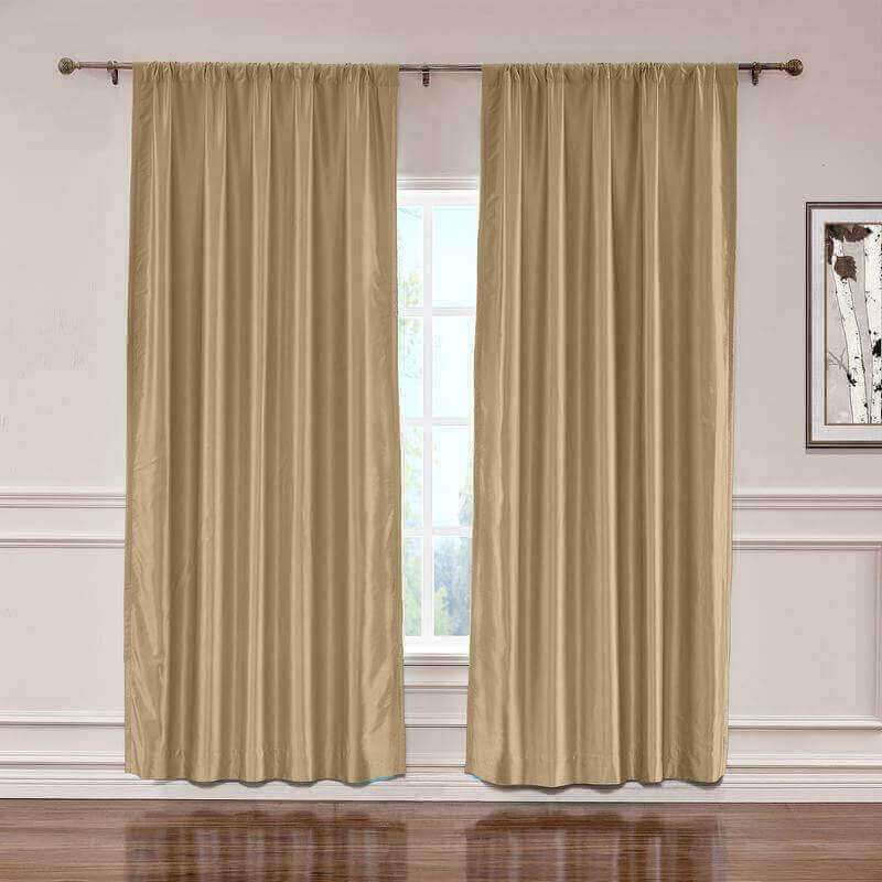 CUSTOM Lao Hang Zhou Taupe Polyester Cotton Thermal Insulated Curtain