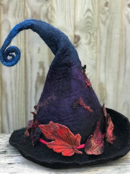 Black Vintage Cotton-Blend Hats