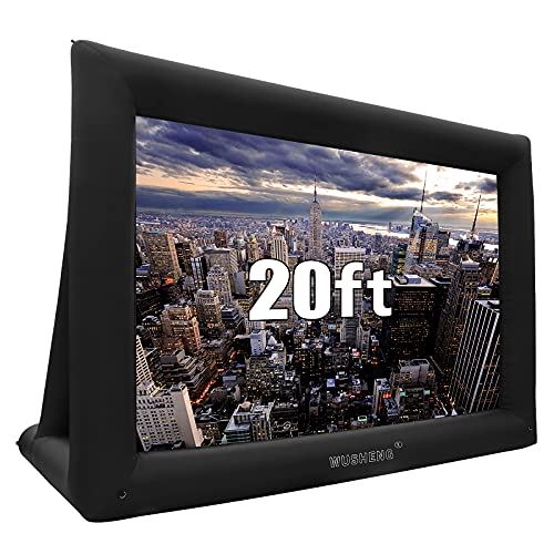 20 Feet Inflatable Outdoor and Indoor Theater Projector Screen with Storage Bag