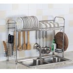 70cm Stainless Steel Dish Drying Rack Over The Sink Kitchen Storage Shelf Counter-top Space Saver