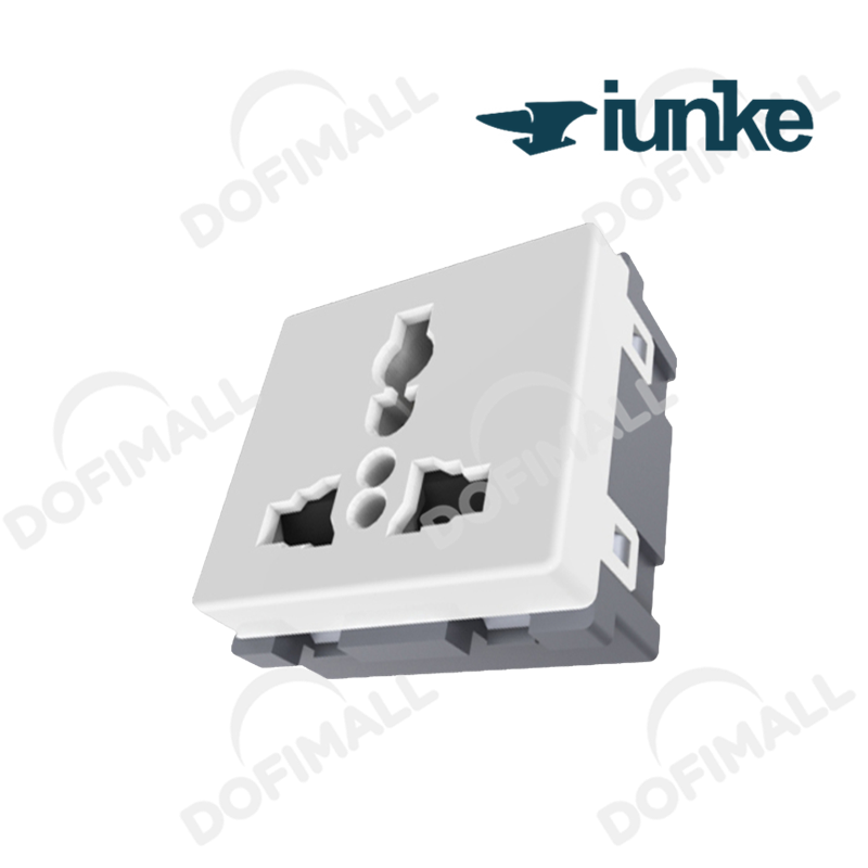 TOMACORRIENTE SENCILLO UNIVERSAL COLOR BLANCO 15A