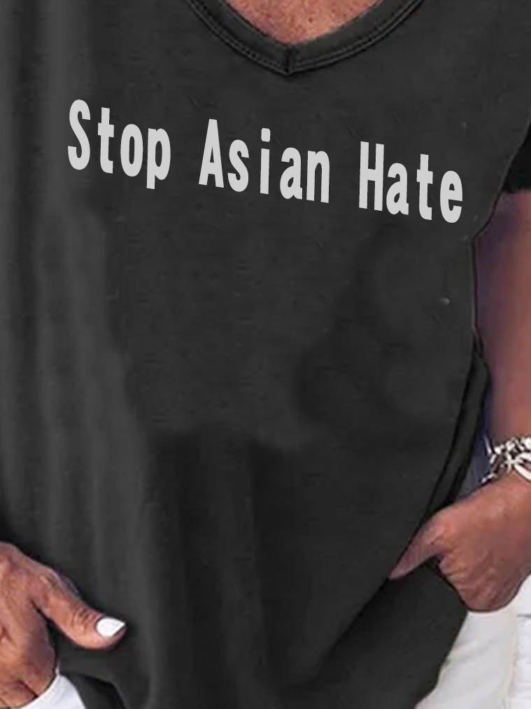 Stop Asian Hate Parade T-shirt Everyday Casual T-shirt