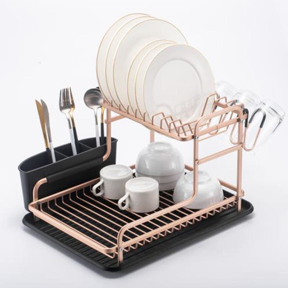 Dish Drying Rack Kitchen Shelf Organizer Over Sink Utensils Holder