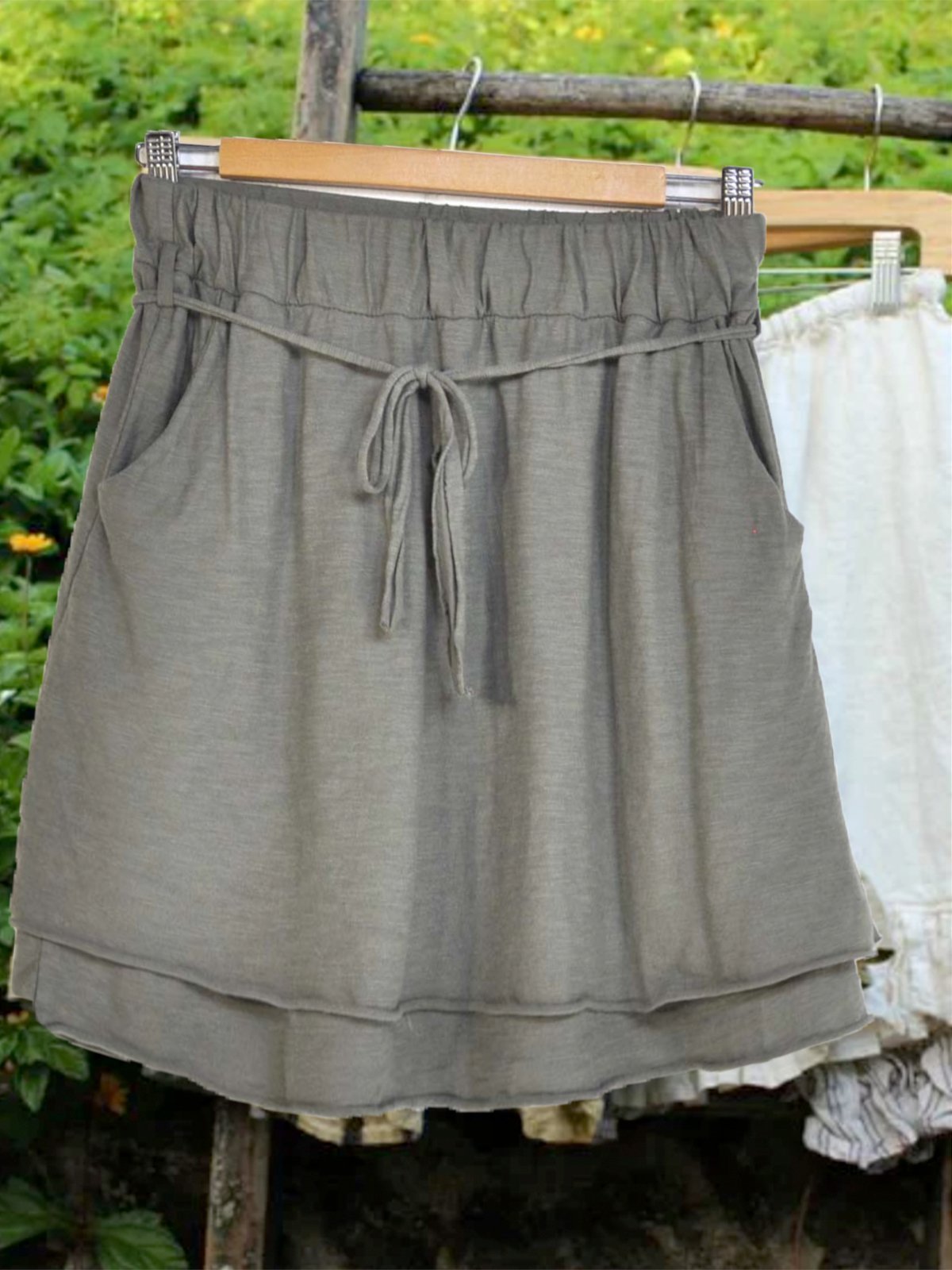 Summer casual vintage elastic skirt