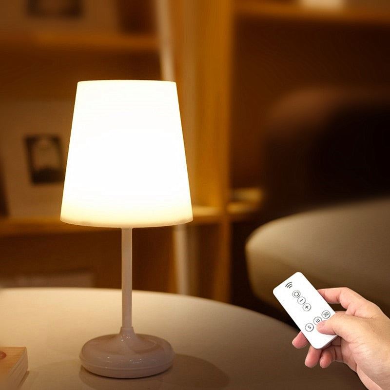 Smart night light white desk lamp remote control touch sensor bedside bedroom charging lamp