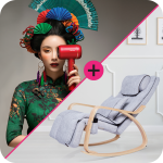 Father��s Day Month Bundle Deal: Rocking Massager Chair B2 & Hair Dryer H1