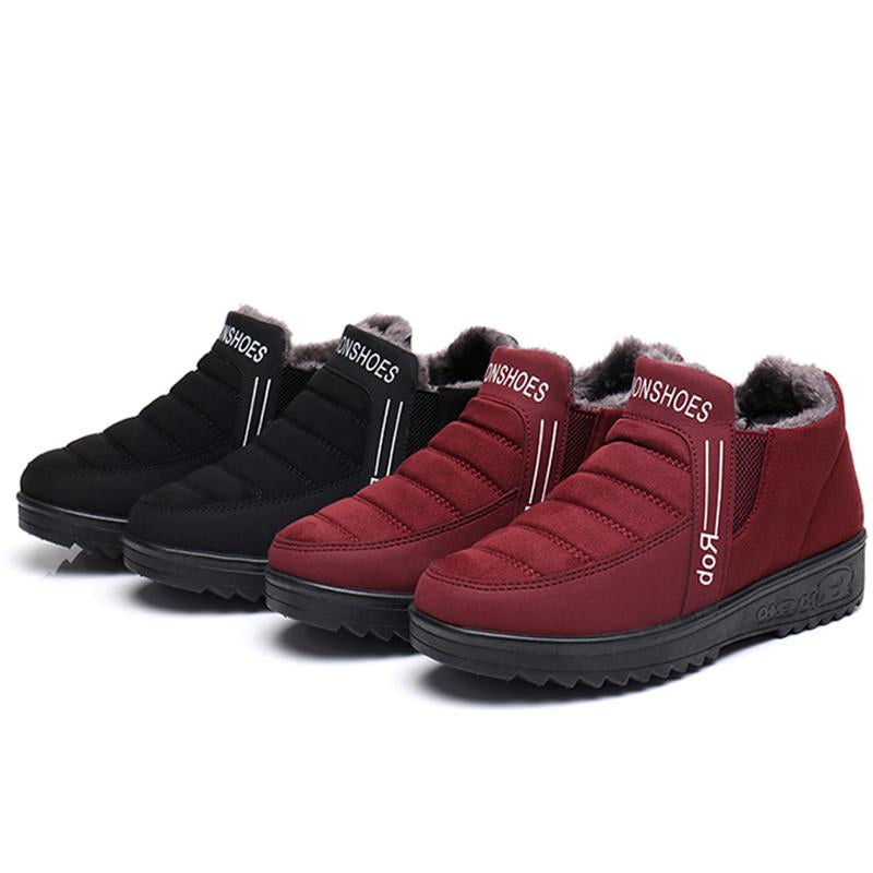Fleece-lined Slip-On Ankle Women Boots