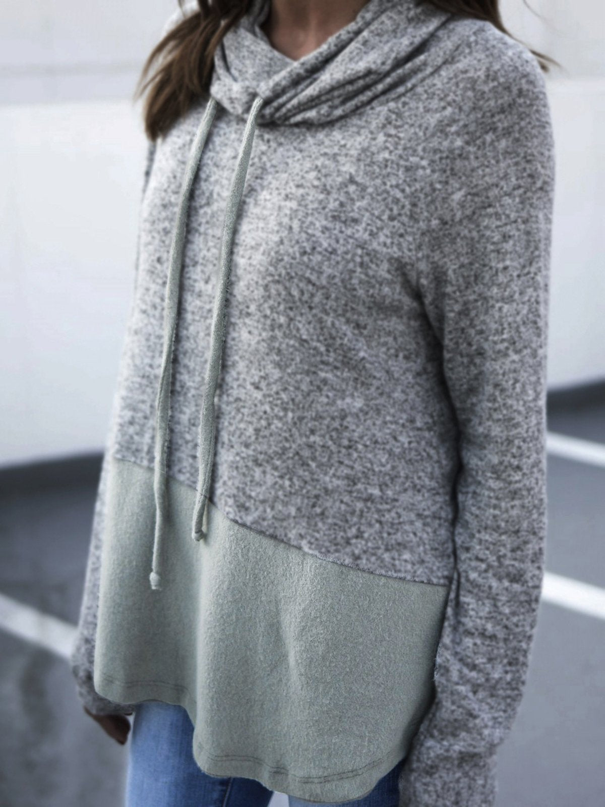 Solid Casual Paneled Hoodies & Sweatshirt