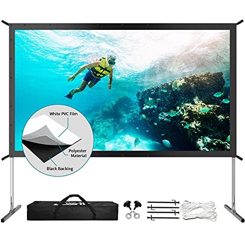 3 Layers PVC 120 inch 4K HD 16:9 Outdoor/Indoor Portable Front Projection Screen