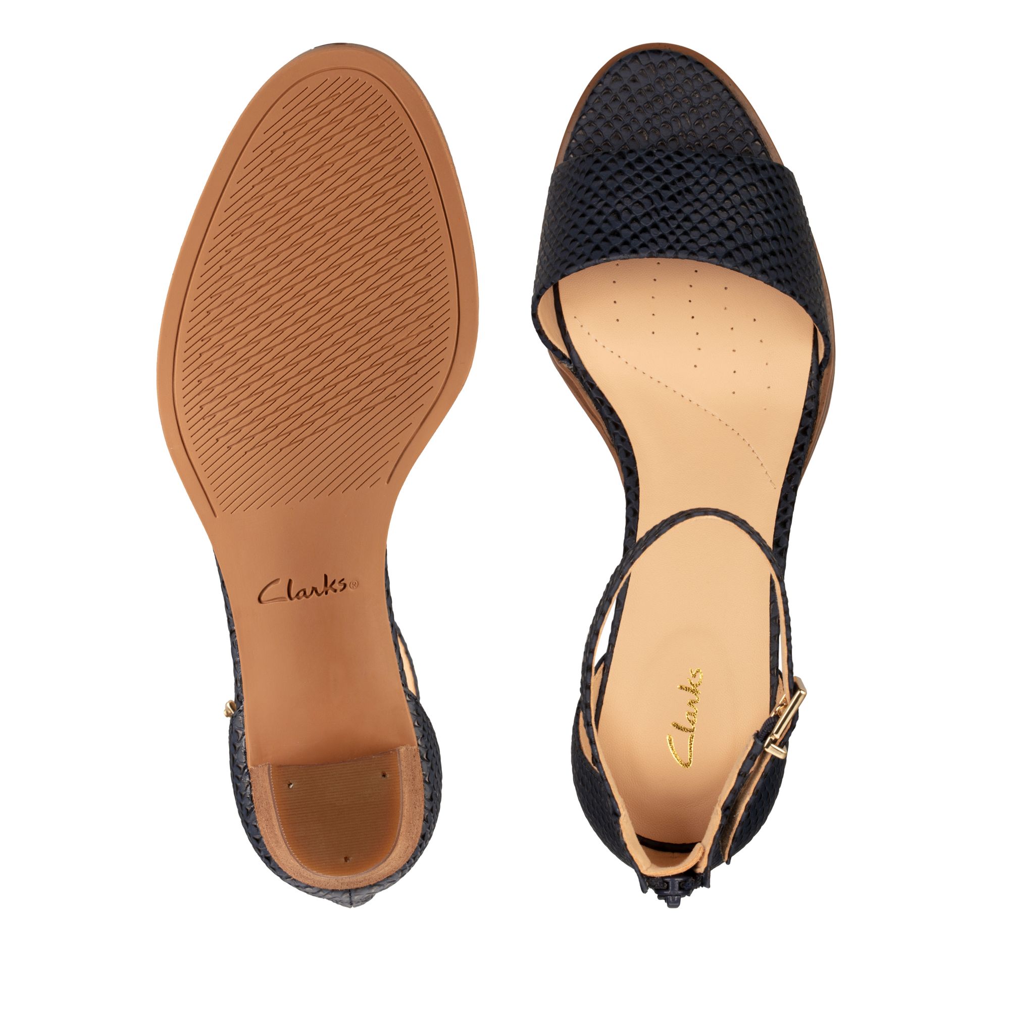 Women Sandals Kaylin 60 2 Part Navy Leather