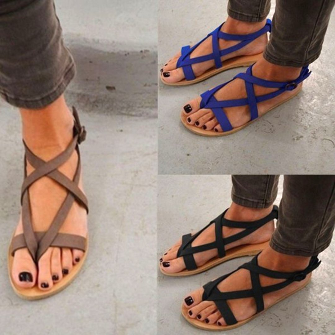 Plus Size Flip-flops Buckle Flocking Sandals