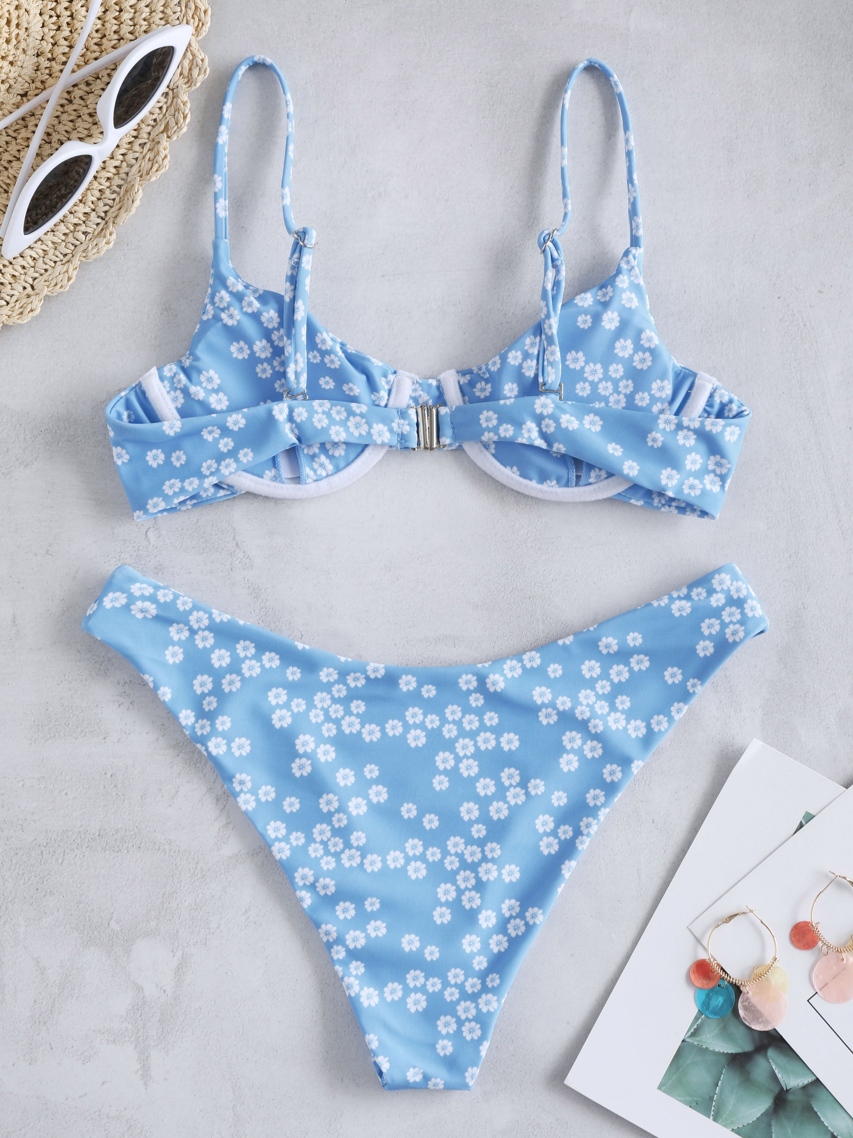Floral Print Underwire Bikini