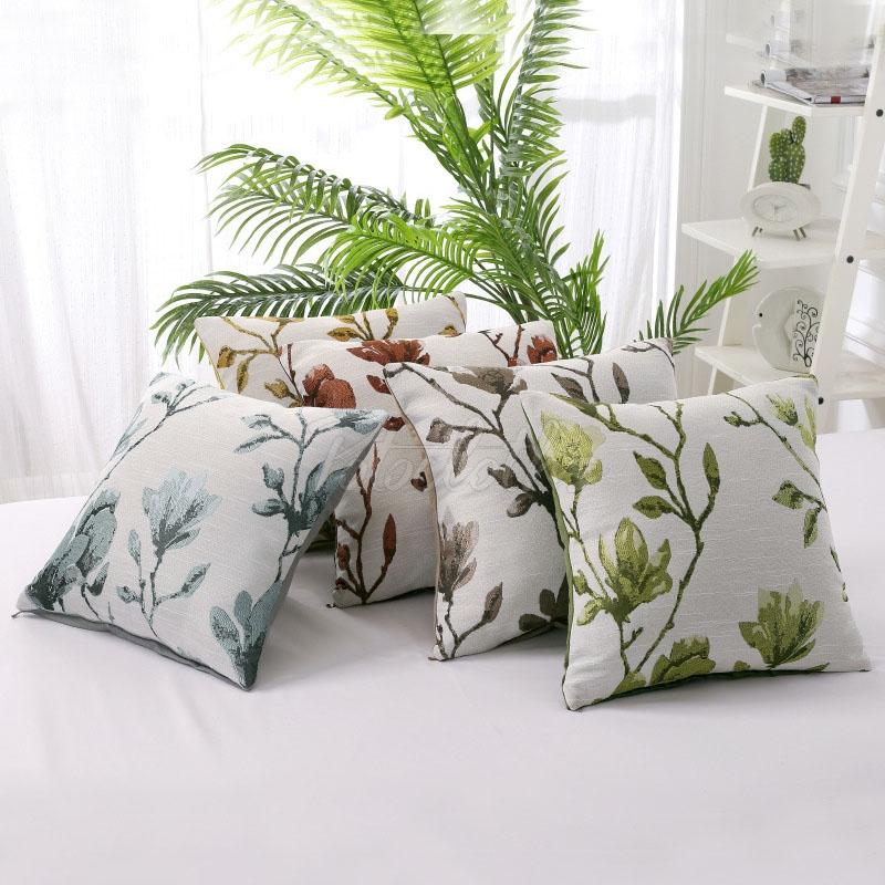 Cotton And Linen Color Geometric Print Pillowcase