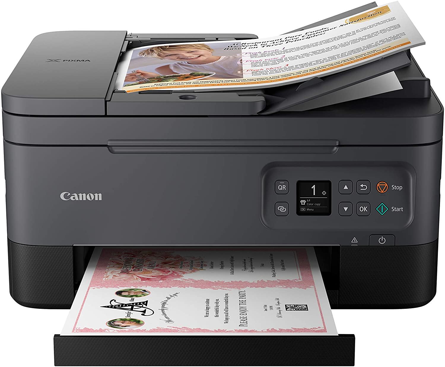 Canon TR7020 All-In-One Wireless Printer For Home Use, White