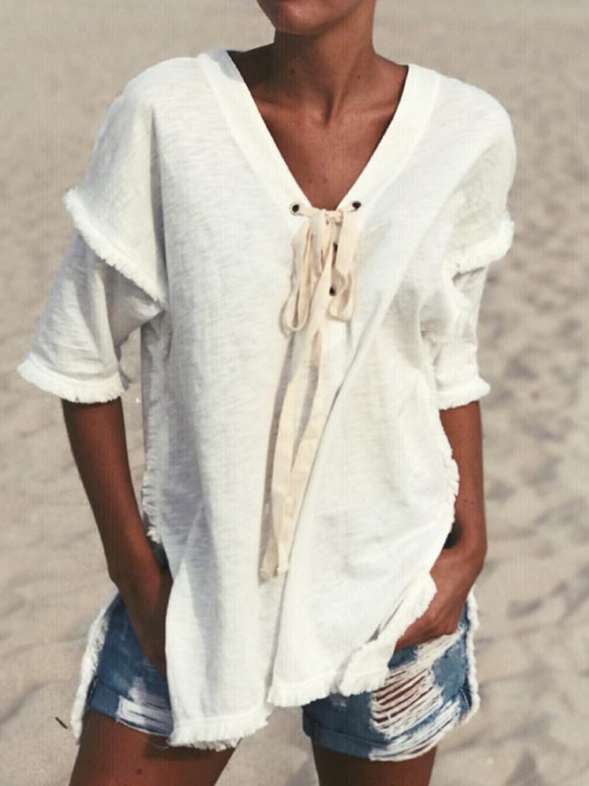 Women Casual Tops Tunic Blouse Shirt