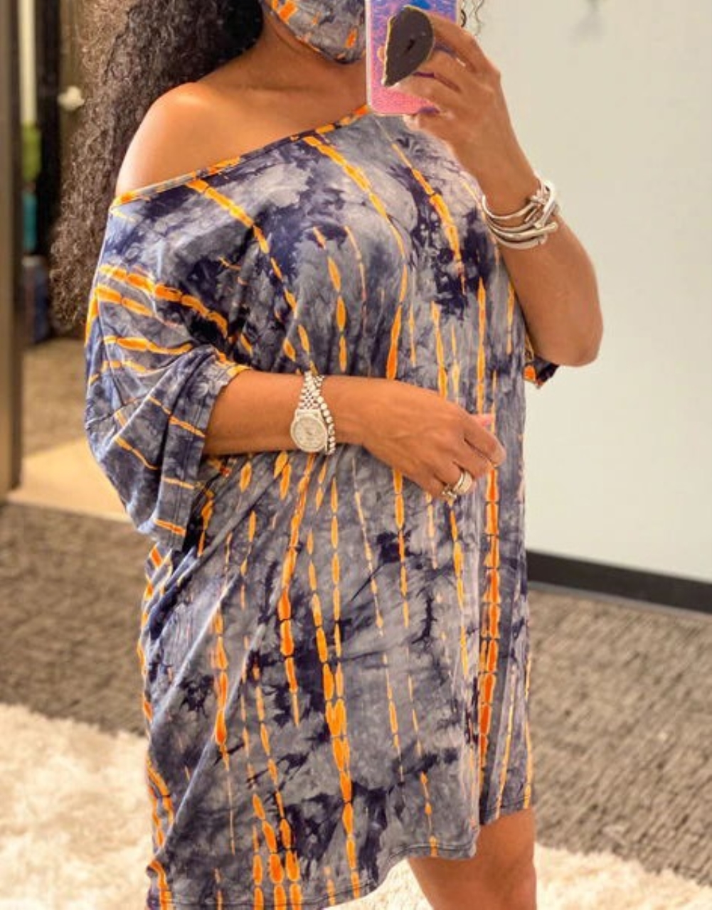 Summer Tie Dye Lazy Shirt Dress