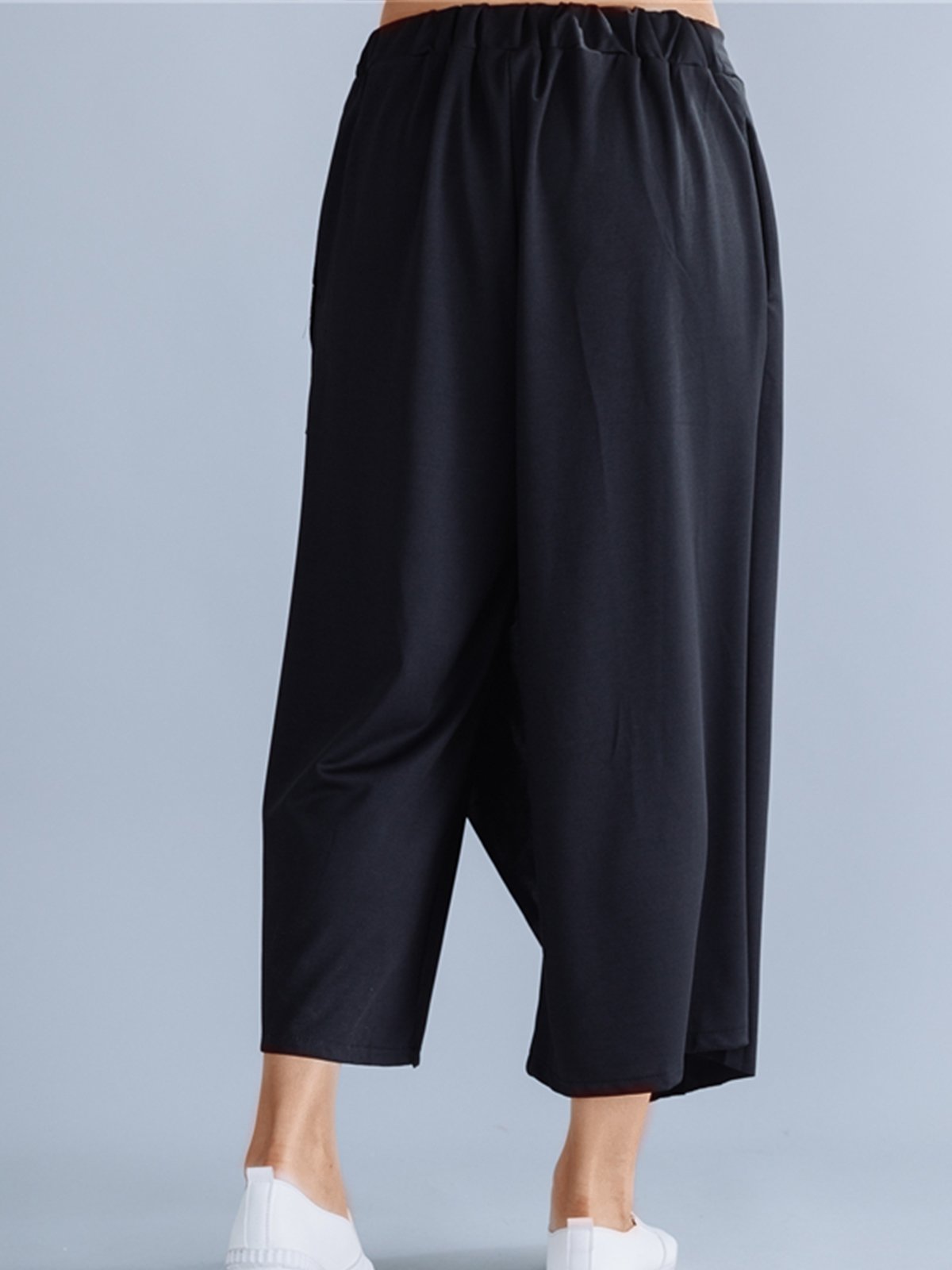 Plus Size Women Plain Casual Pants