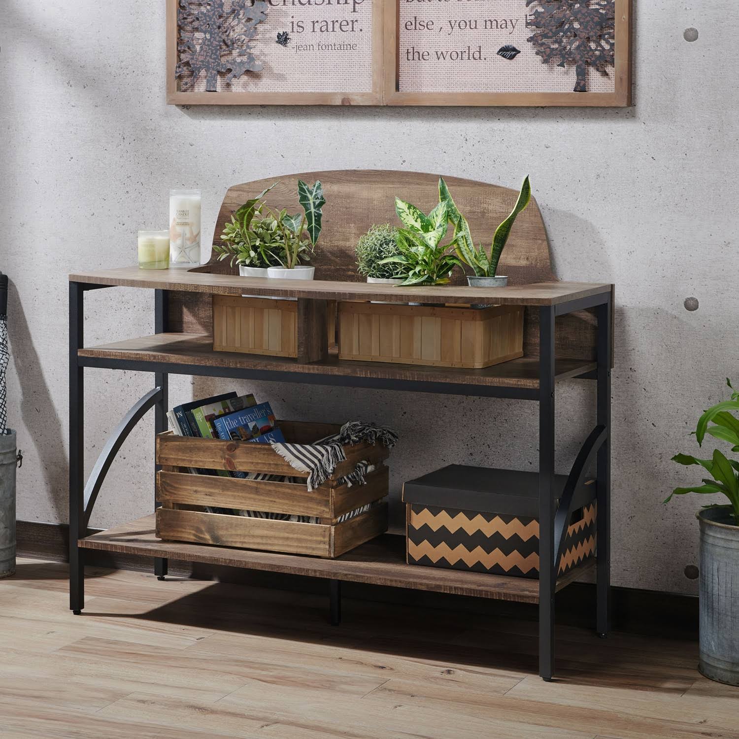 Camie Console Table Reclaimed Oak - miBasics
