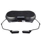 Vibration Plate Exercise Machine, Dual Motor Oscillation, Remote Control and Resistance Bands