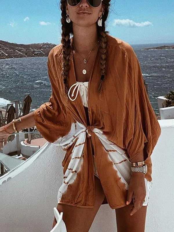 Women's Fashion Long Sleeve Tie-Dyed Sun-Protective Cardigan