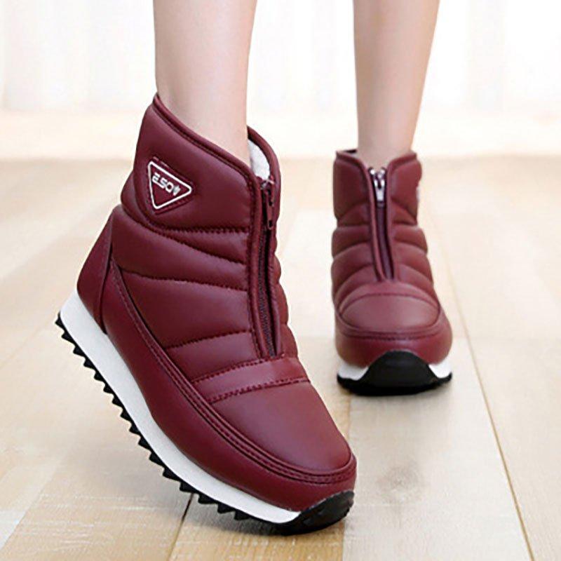 Winter Zipper Waterproof  Non-slip Snow Boots