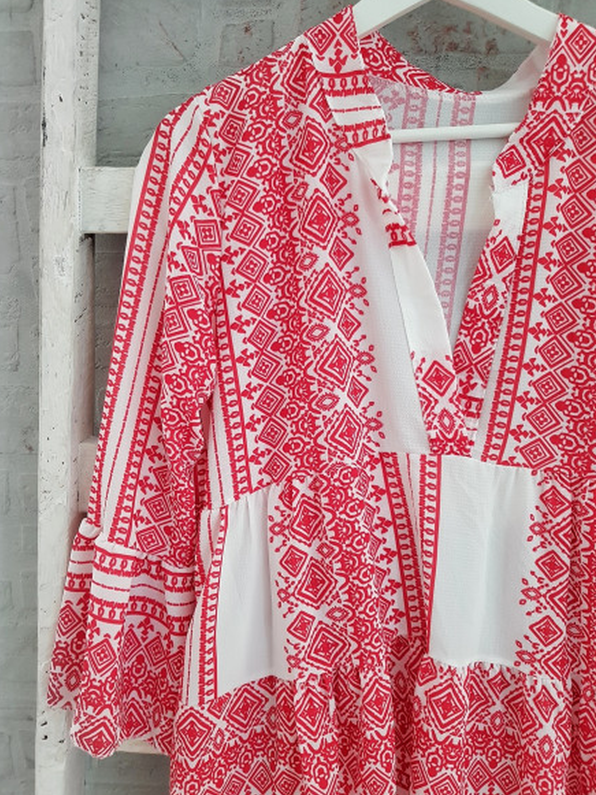 Printed Long Sleeve Casual Dresses