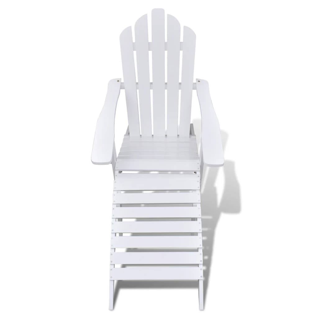 vidaXL Garden Chair with Ottoman Wood Brown