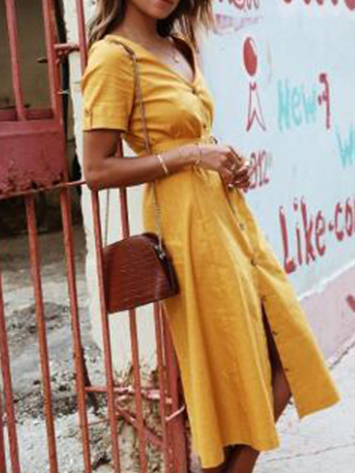 Pockets Short Sleeve Dresses