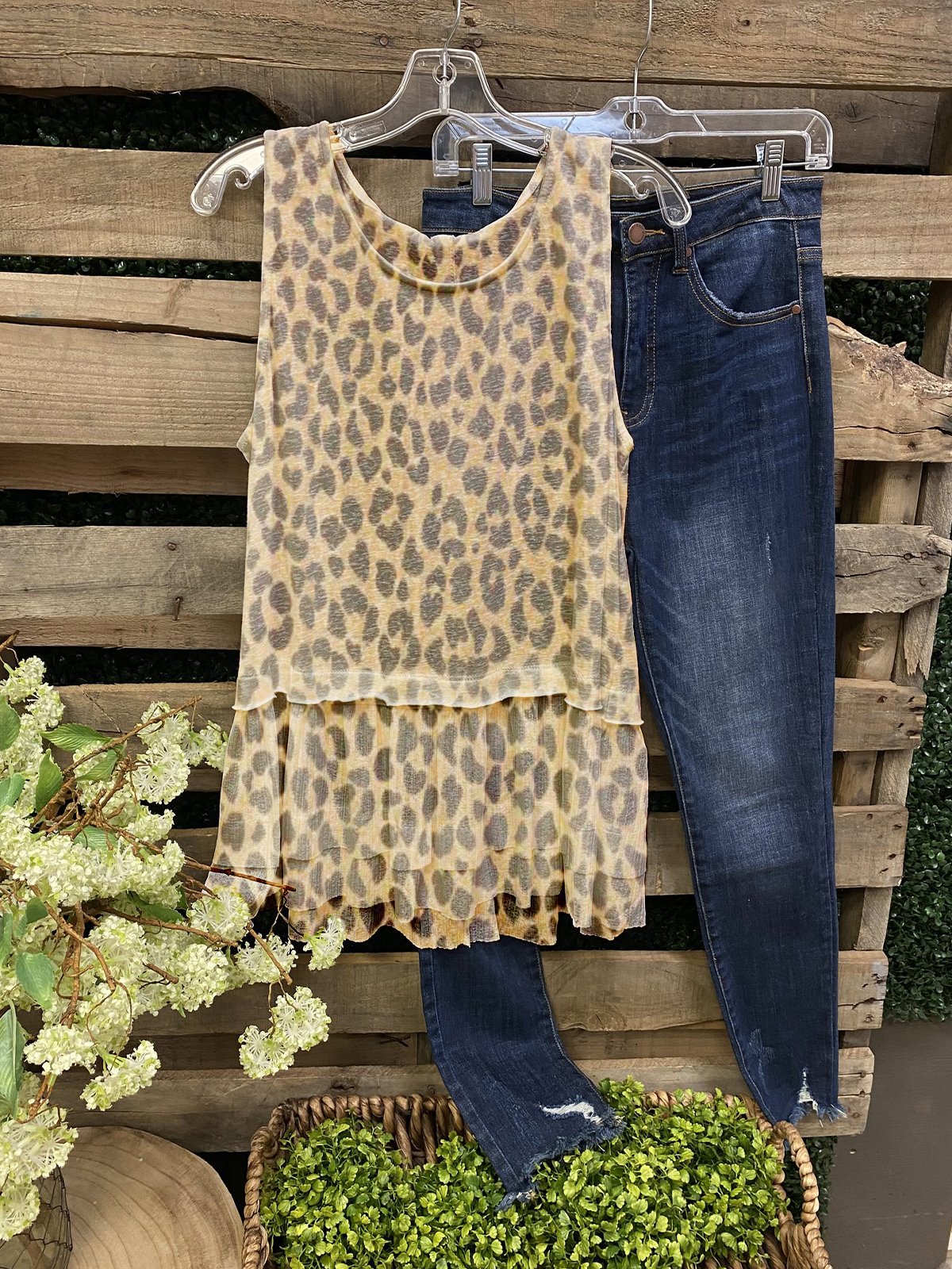Leopard Vintage Jersey Tanks