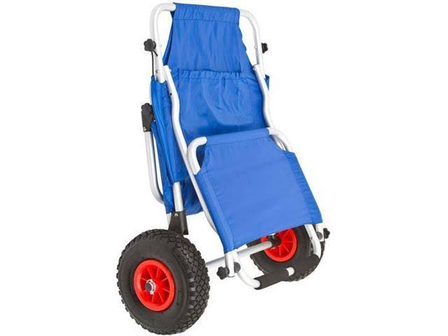 Blue Folding Beach Fishing Chair Cart