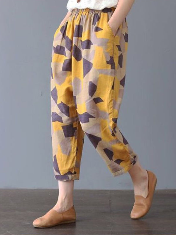 Casual Large Size Summer Loose Elastic Pants