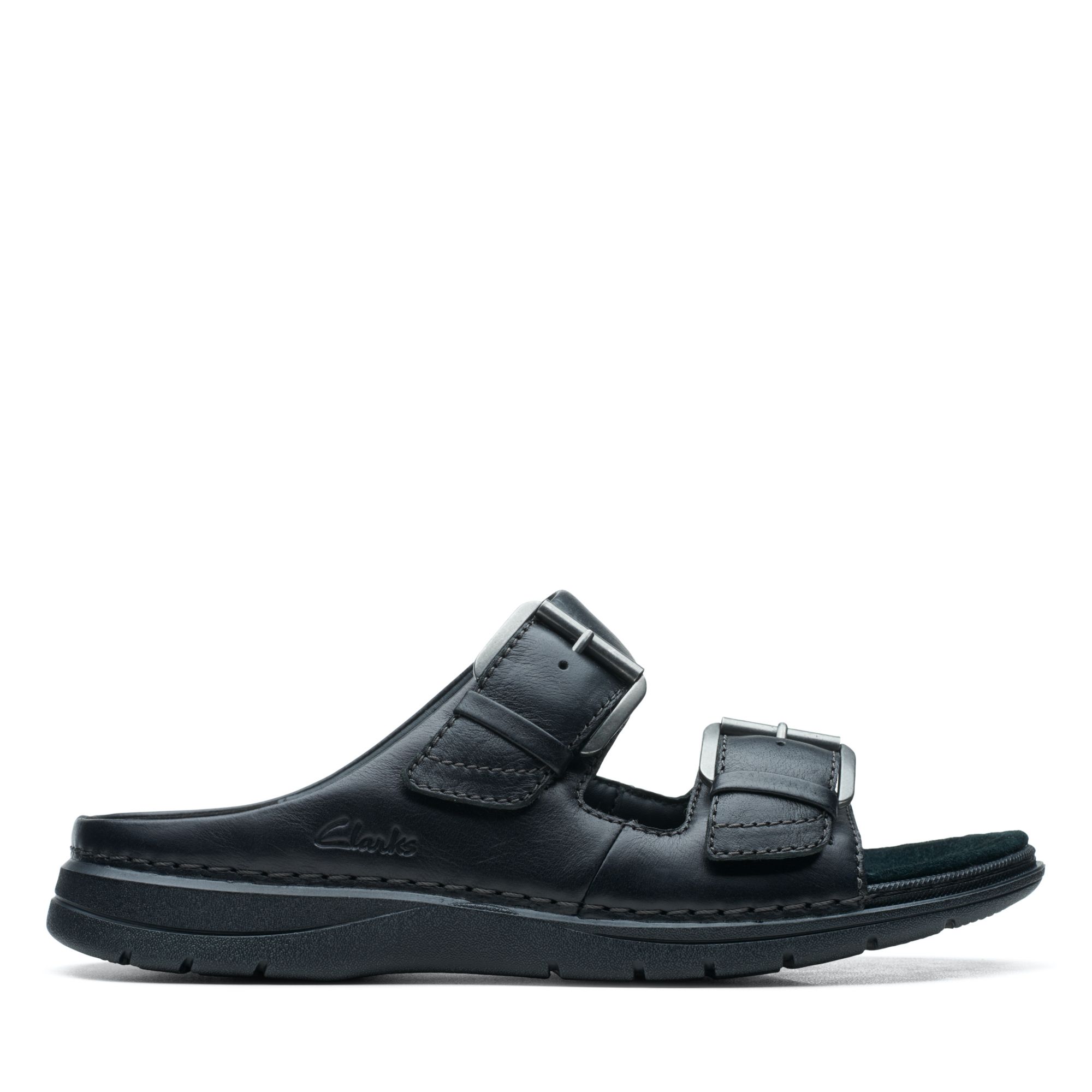 Men Sandals Nature Vibe Black Leather