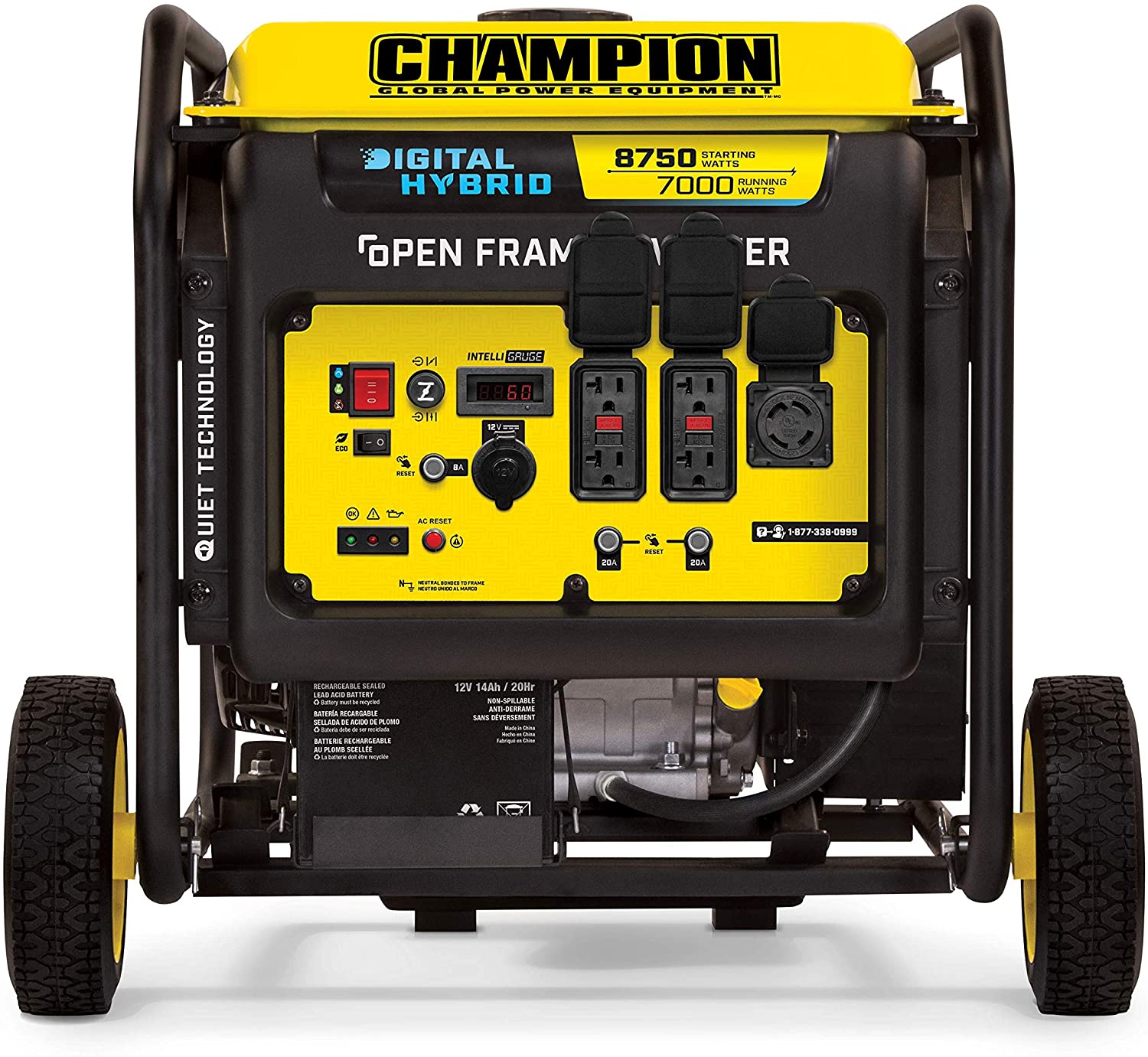 Champion Power Equipment 100520 8750-Watt DH Series Open Frame Inverter, Electric Start