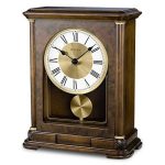 Bulova B1860 Vanderbilt Mantel Clock, Warm Walnut